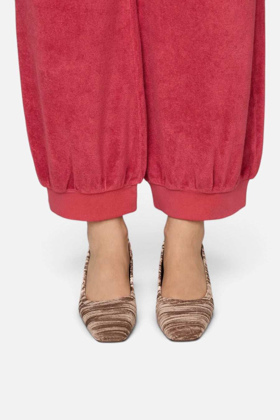 Charlotte Stone Poppie Heel in Fog light tan velvet, alternate view 6