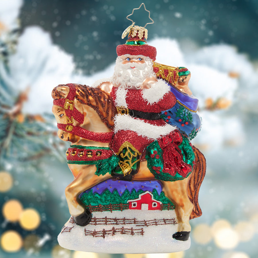 Christopher Radko Wild West Santa Ornament