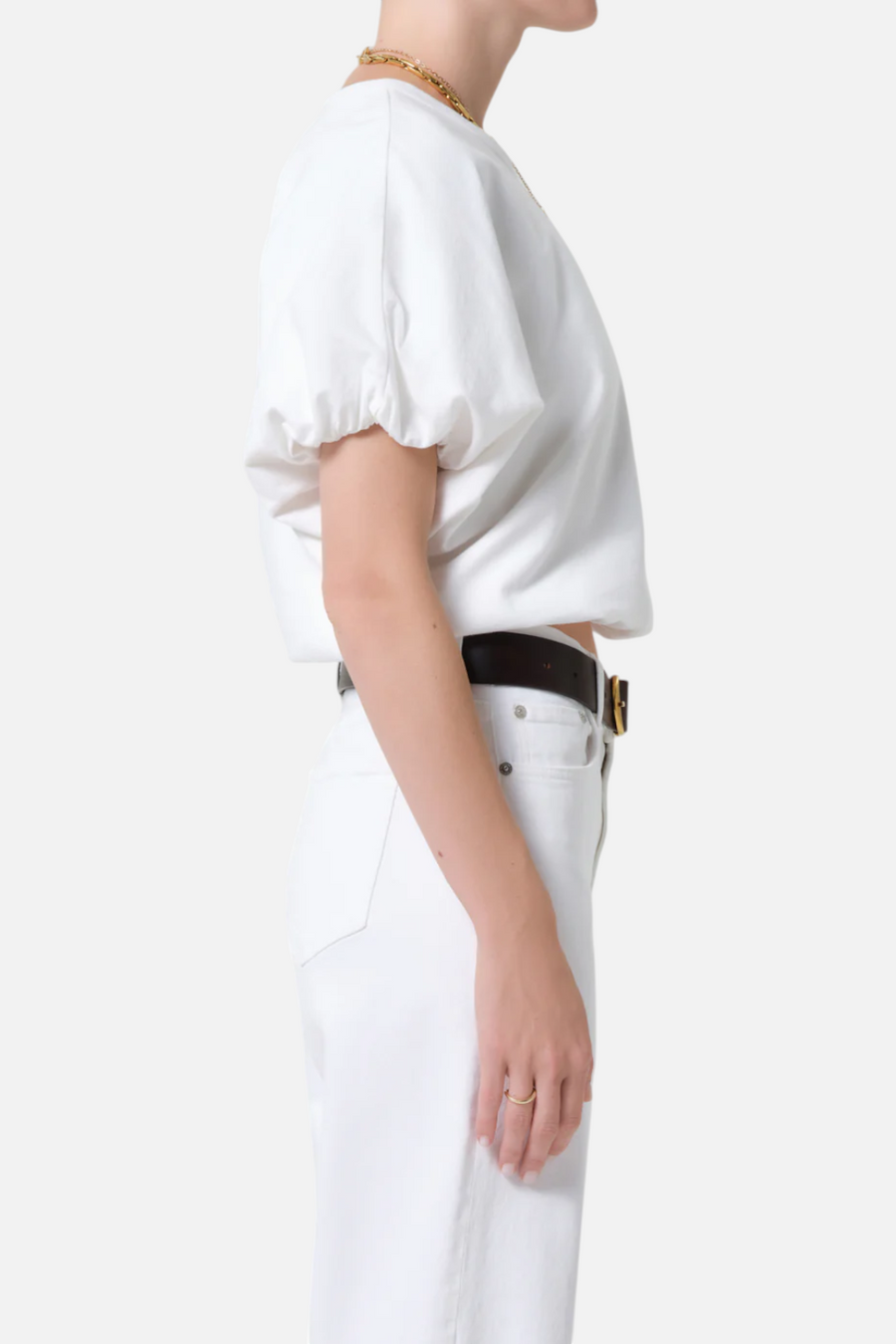 Citizens of Humanity Gia Bubble Tee in Soft White