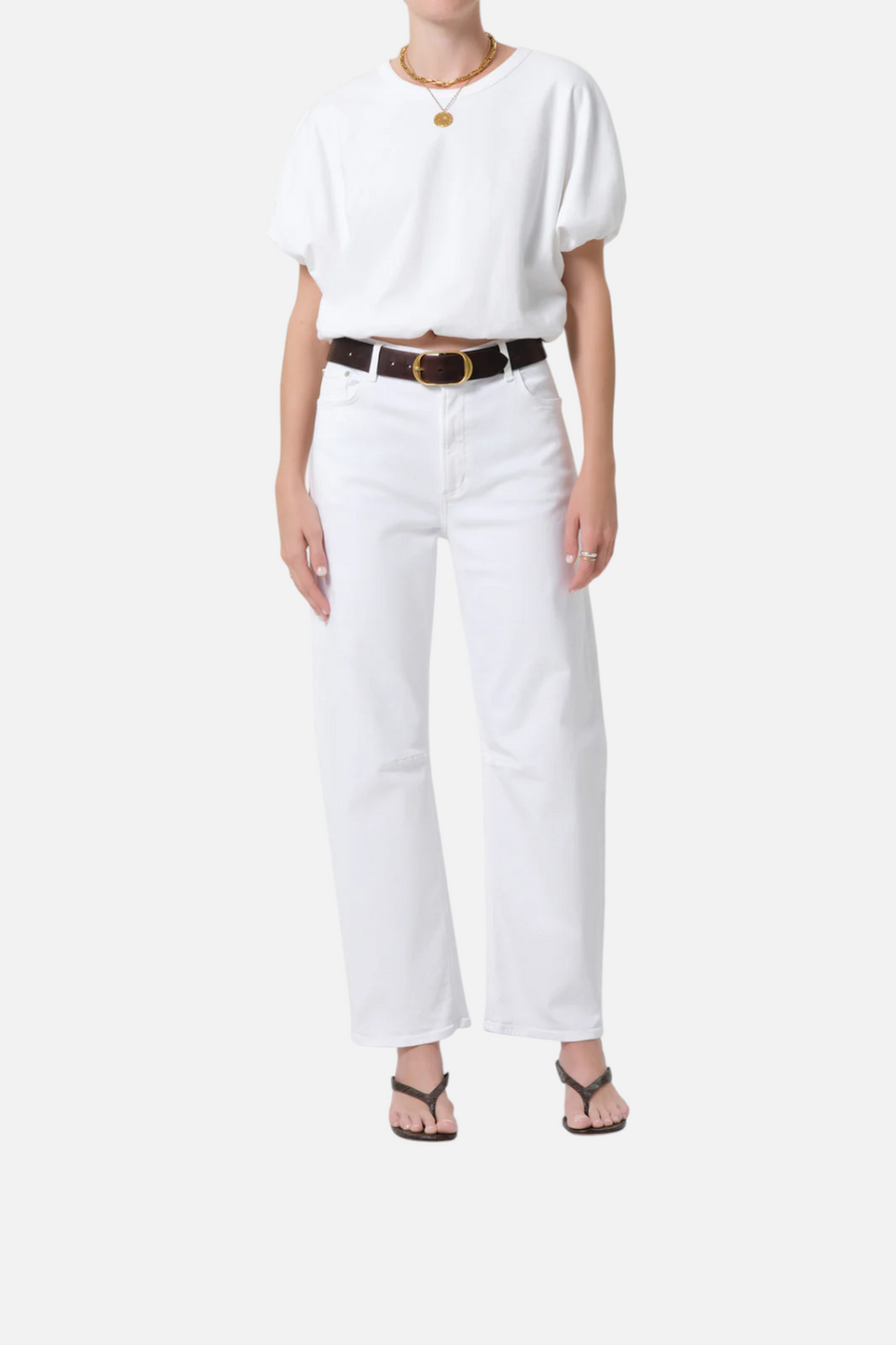 Citizens of Humanity Gia Bubble Tee in Soft White