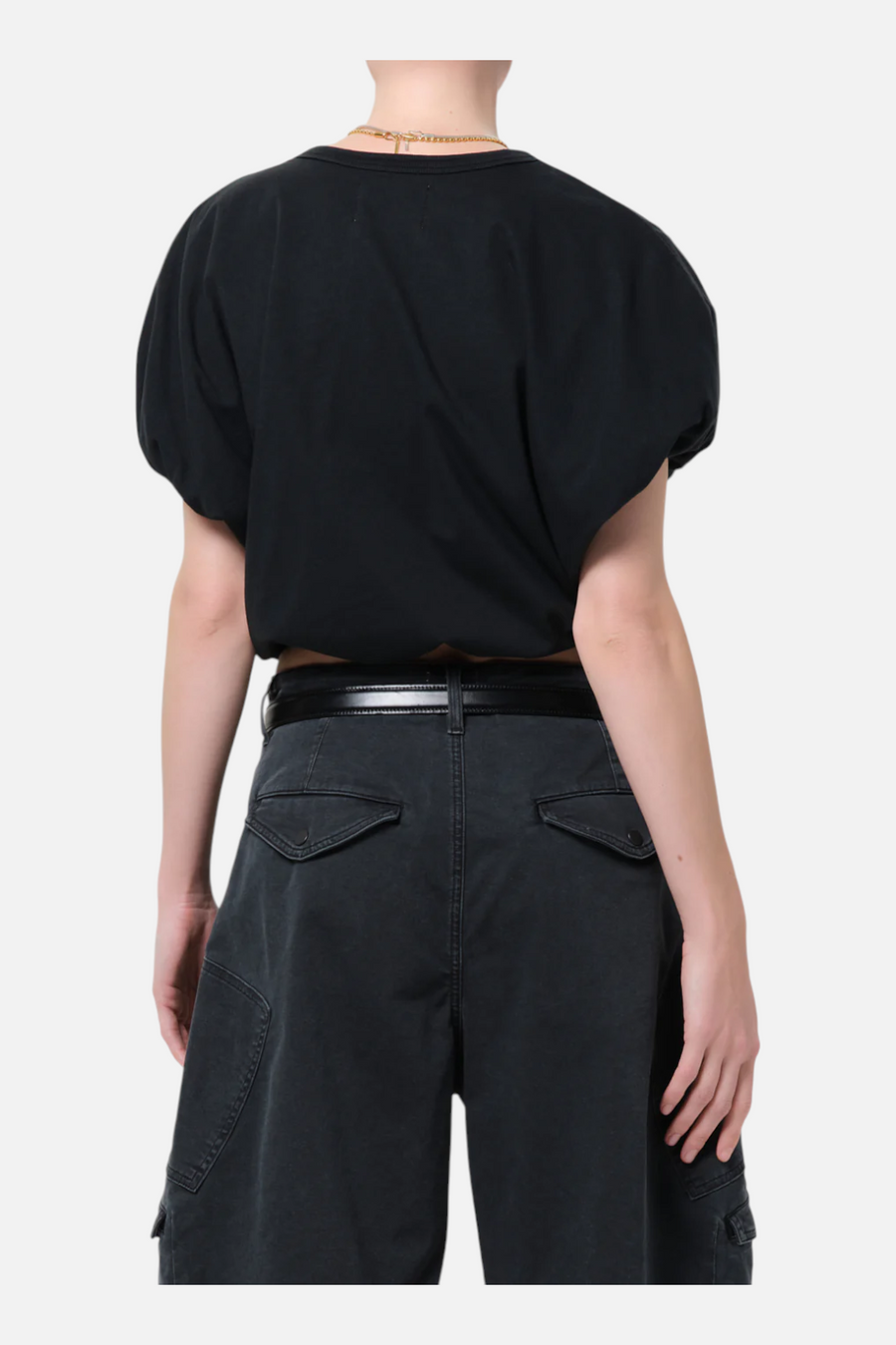 Citizens of Humanity Gia Bubble Tee in Washed Black