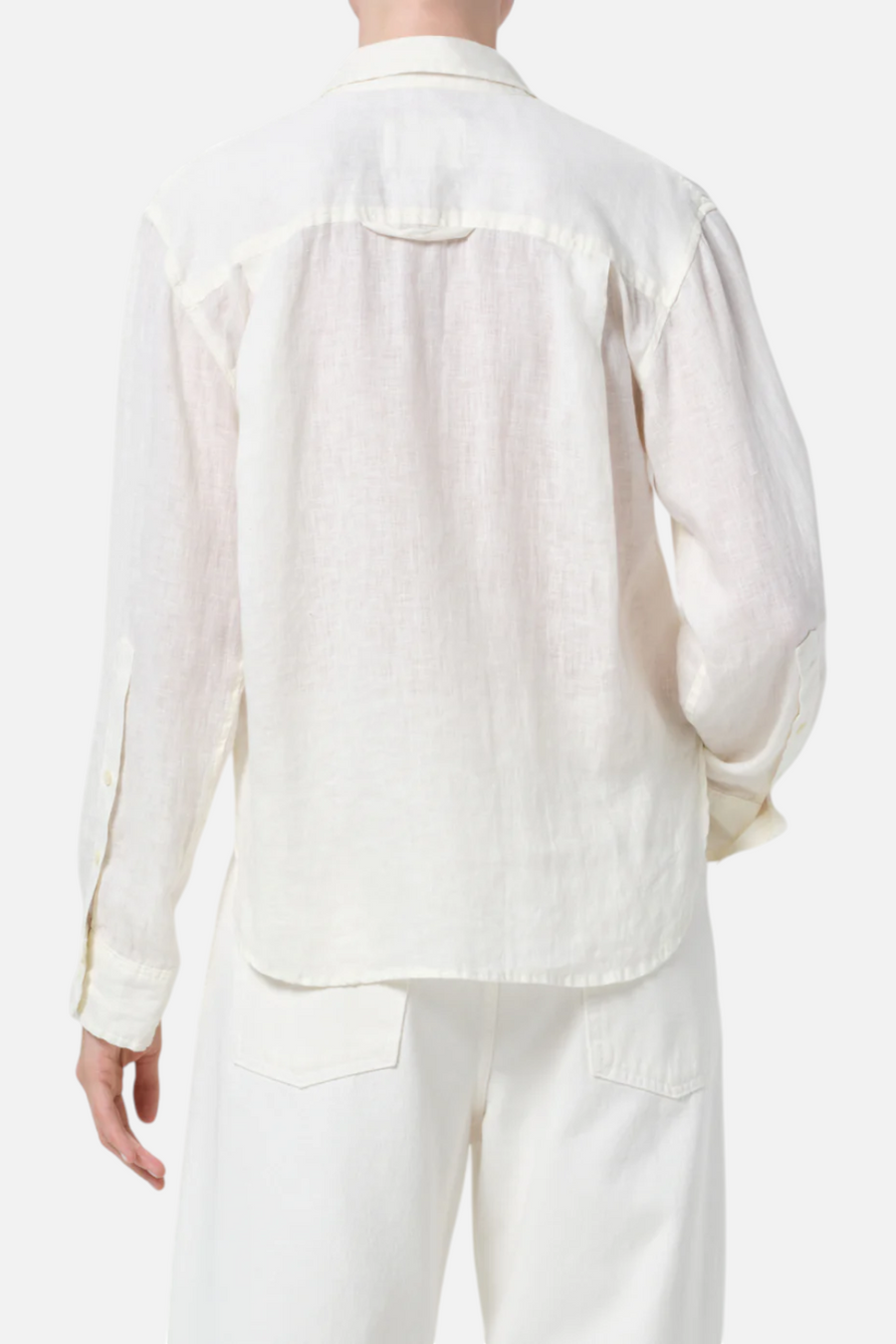 Citizens of Humanity Kayla Shrunken Linen Shirt in Vanilla