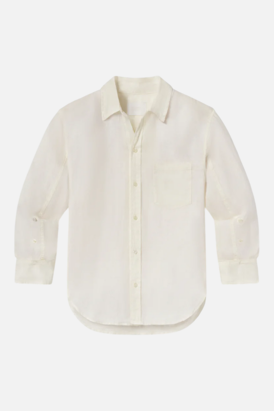 Citizens of Humanity Kayla Shrunken Linen Shirt in Vanilla