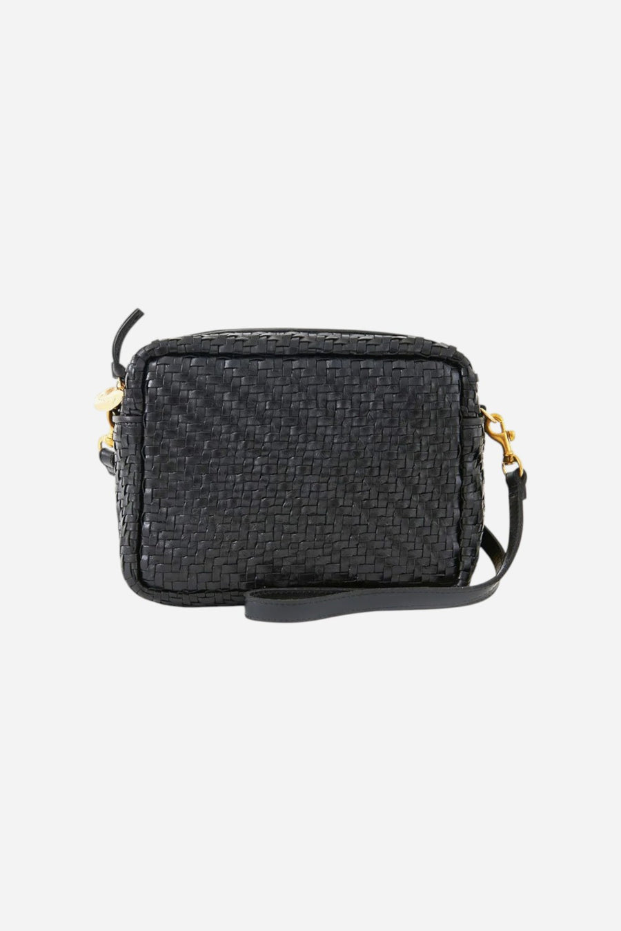 Clare V Midi Sac in Black Zig-Zag