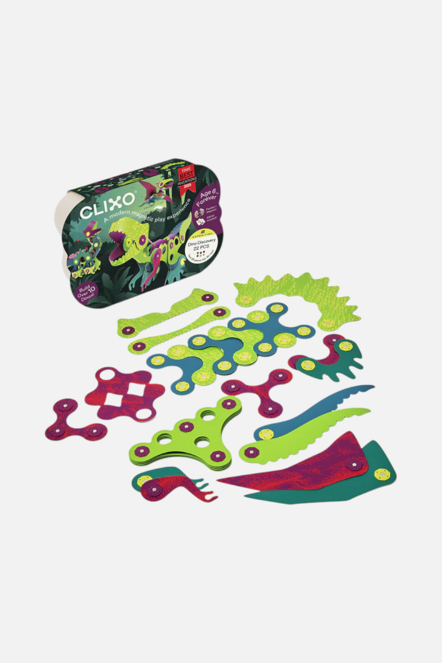 Clixo Dino Discovery Pack Magnetic Toys