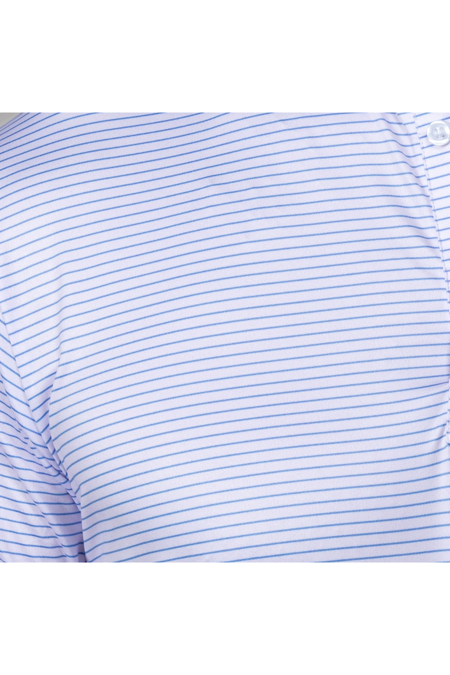 Collars & Co Featherweight Flex Polo in Camden White with Blue Stripe