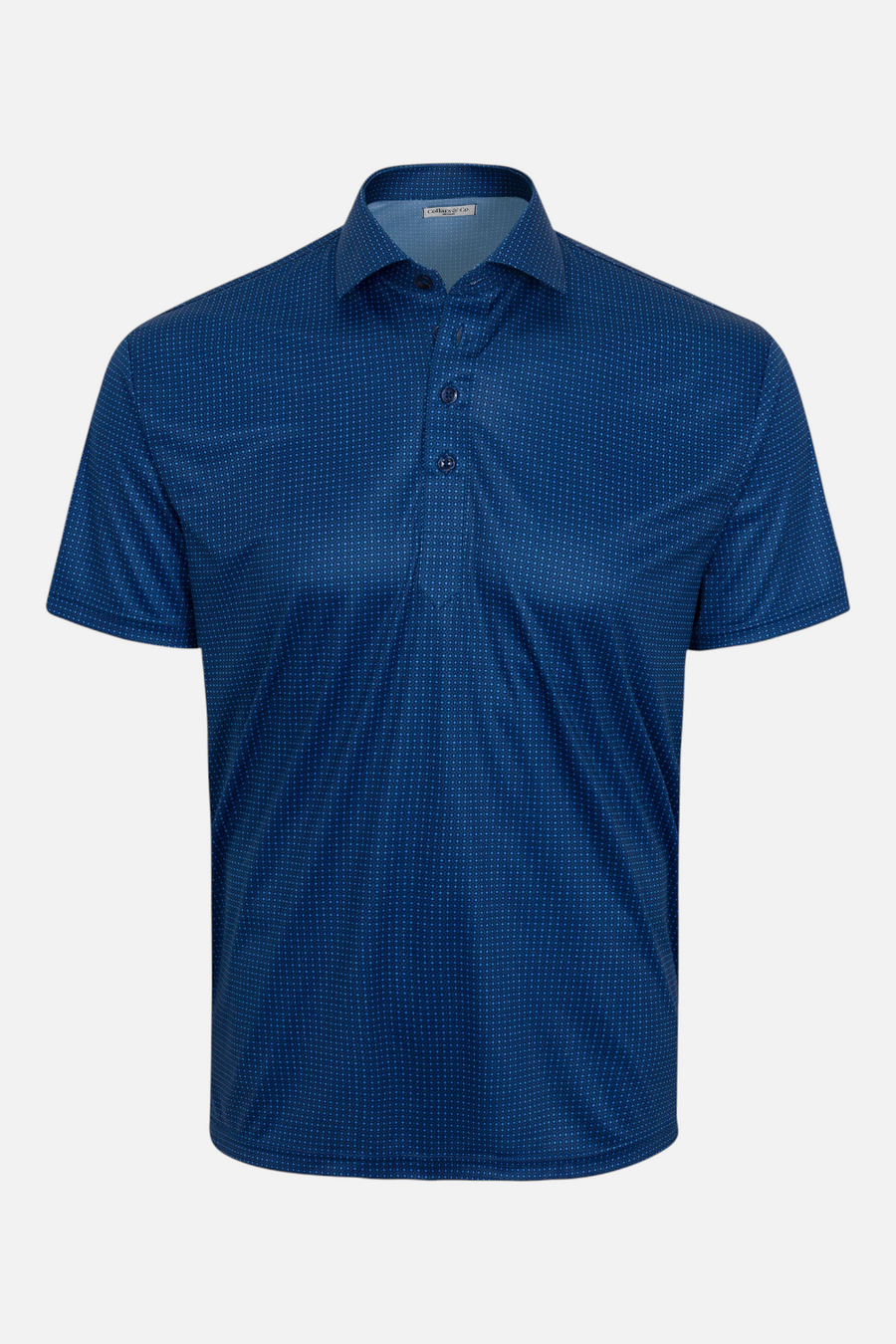 Collars & Co Men's Semi-Spread Collar Polo in Compass Navy
