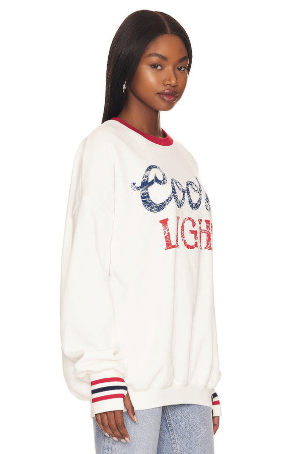 Laundry Room Coors Light 1980 Jump Jumper in White / Red