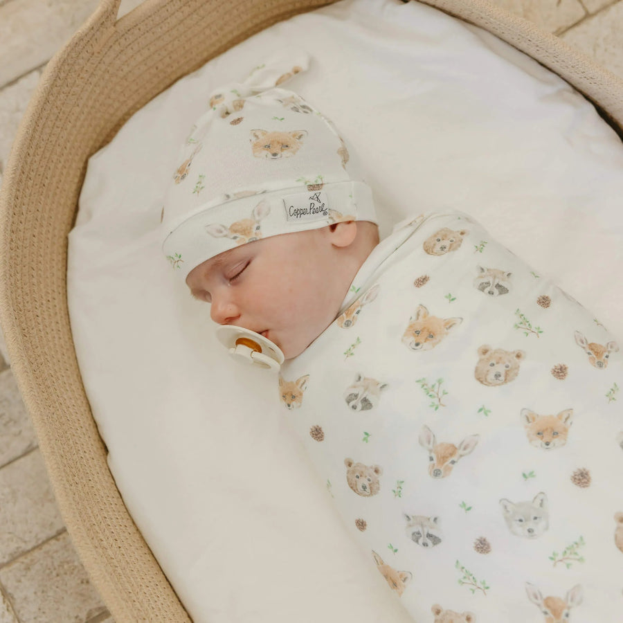 Copper Pearl Wilder swaddle blanket, fabric close-up.