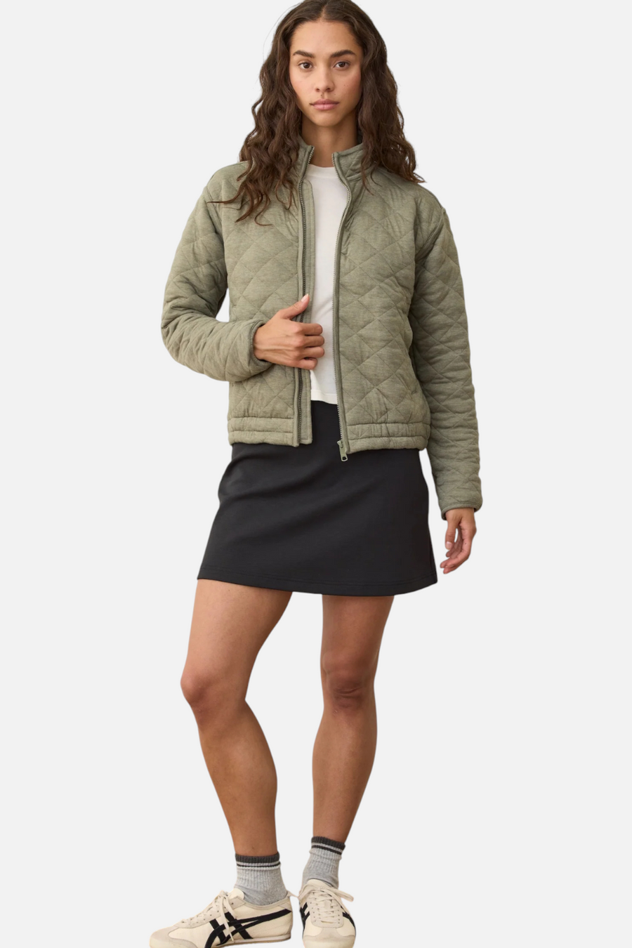 Marine Layer Corbet Quilted Jacket in Olive