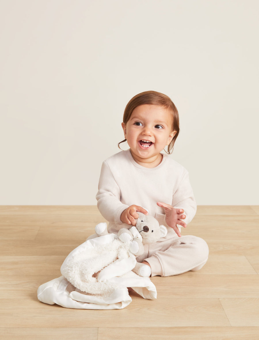 Barefoot Dreams CozyChic Barefoot Buddie in Cream Bear