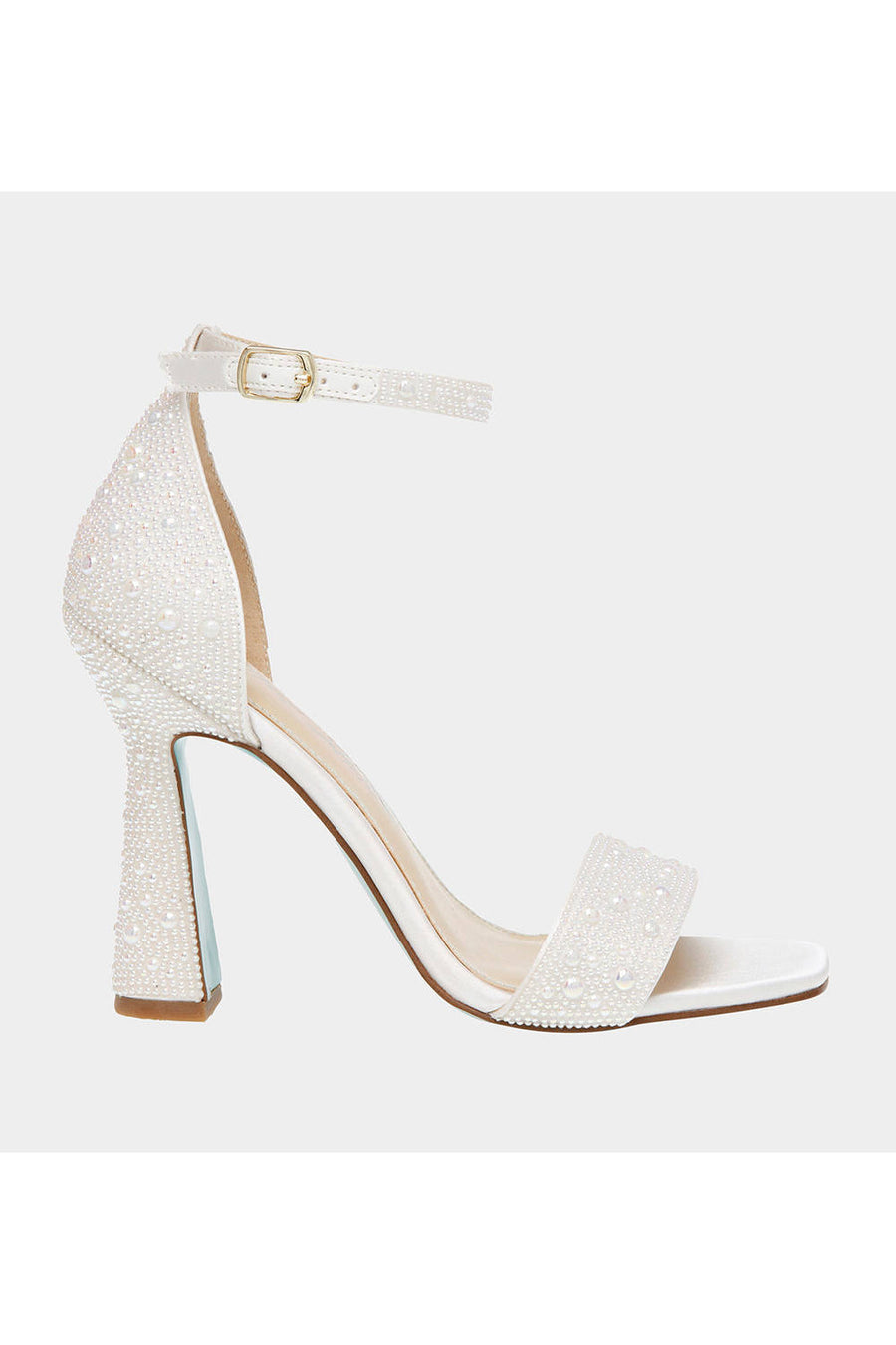 Betsey Johnson Dani Heel Sandal in Ivory Pearl