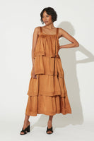 Paige Jaxsyn Midi Dress in Vintage Warm Sand – CHROME