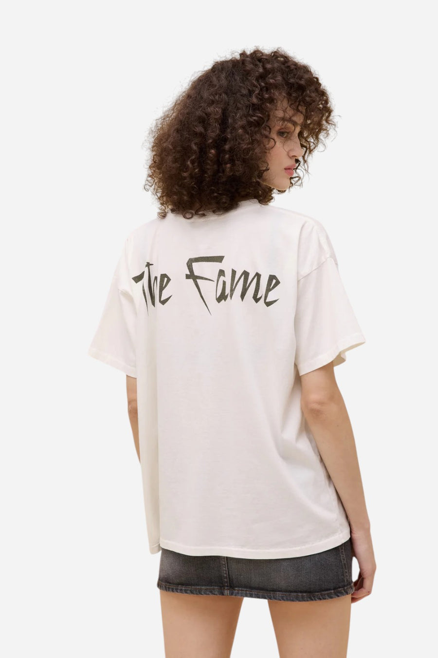 Daydreamer LA Lady Gaga The Fame Merch Tee in Vintage White