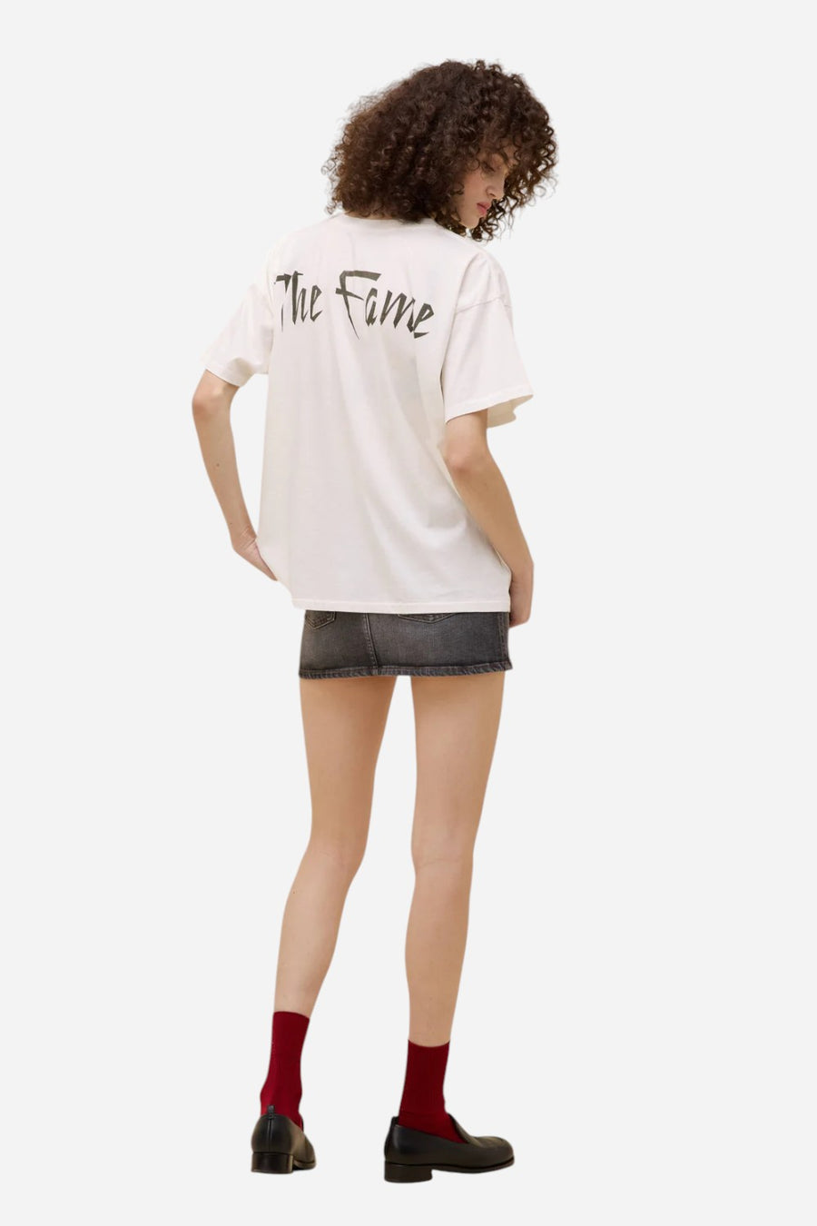 Daydreamer LA Lady Gaga The Fame Merch Tee in Vintage White