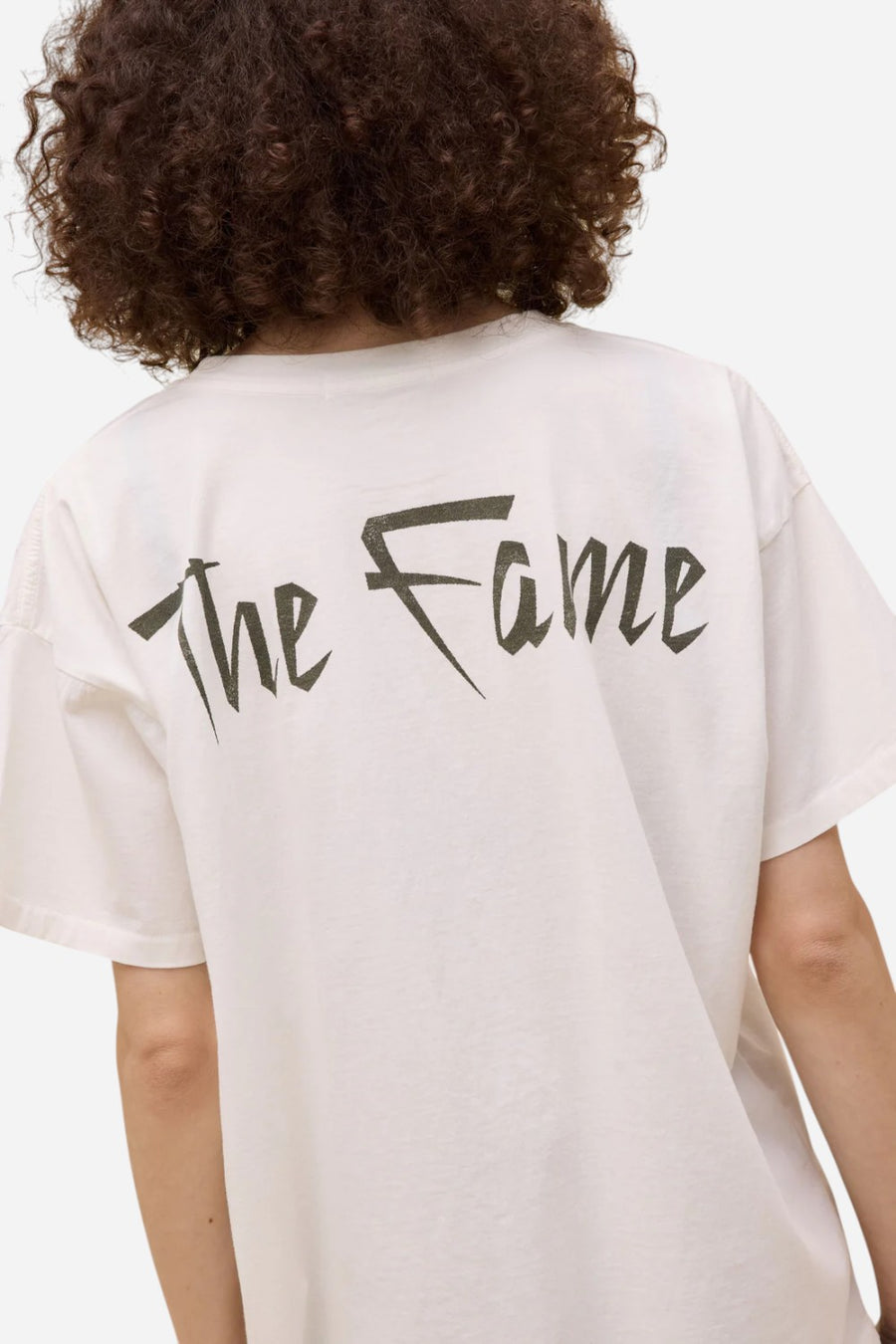 Daydreamer LA Lady Gaga The Fame Merch Tee in Vintage White