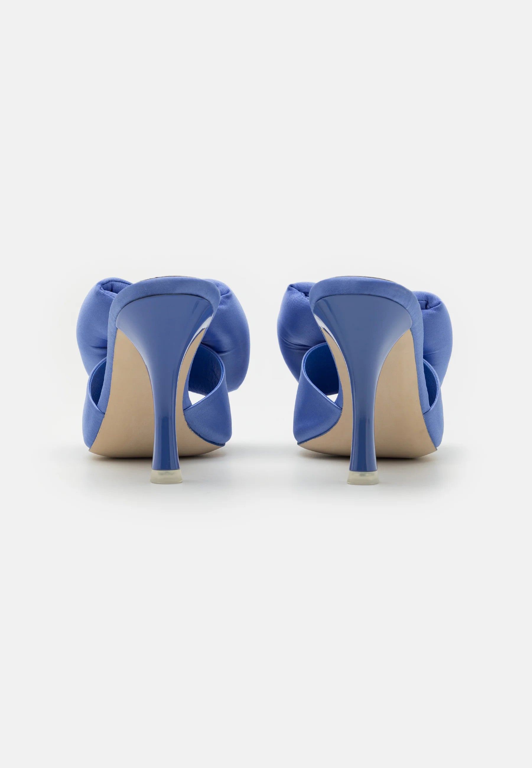 Jeffrey Campbell Deedee Hi Heeled Big Bow Mules in Blue – CHROME