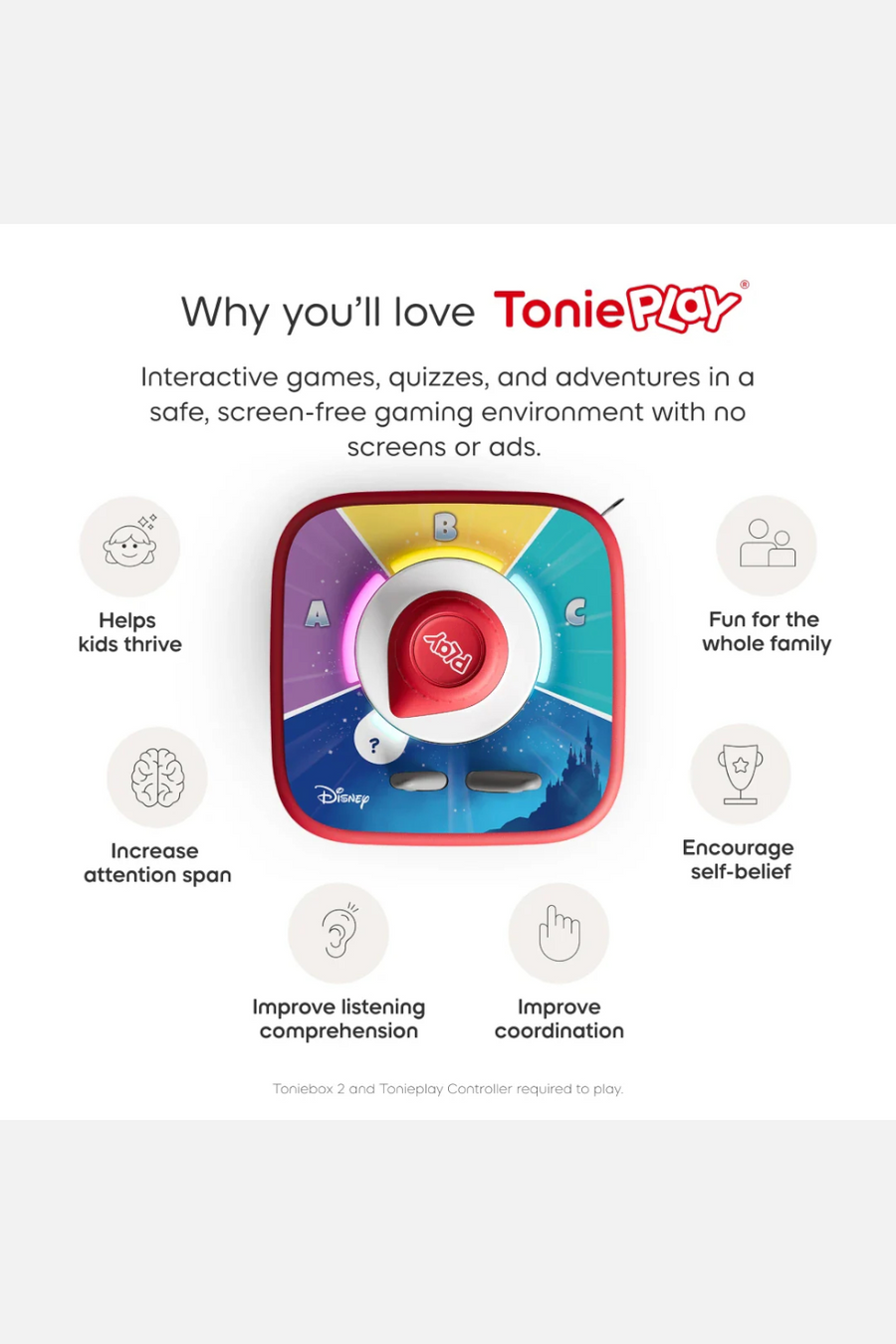 Tonies Disney Quiz Kingdom Tonieplay Controller + Game Set