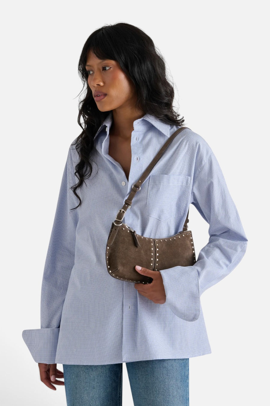 Dolce Vita Axelle Shoulder Handbag in Dark Taupe