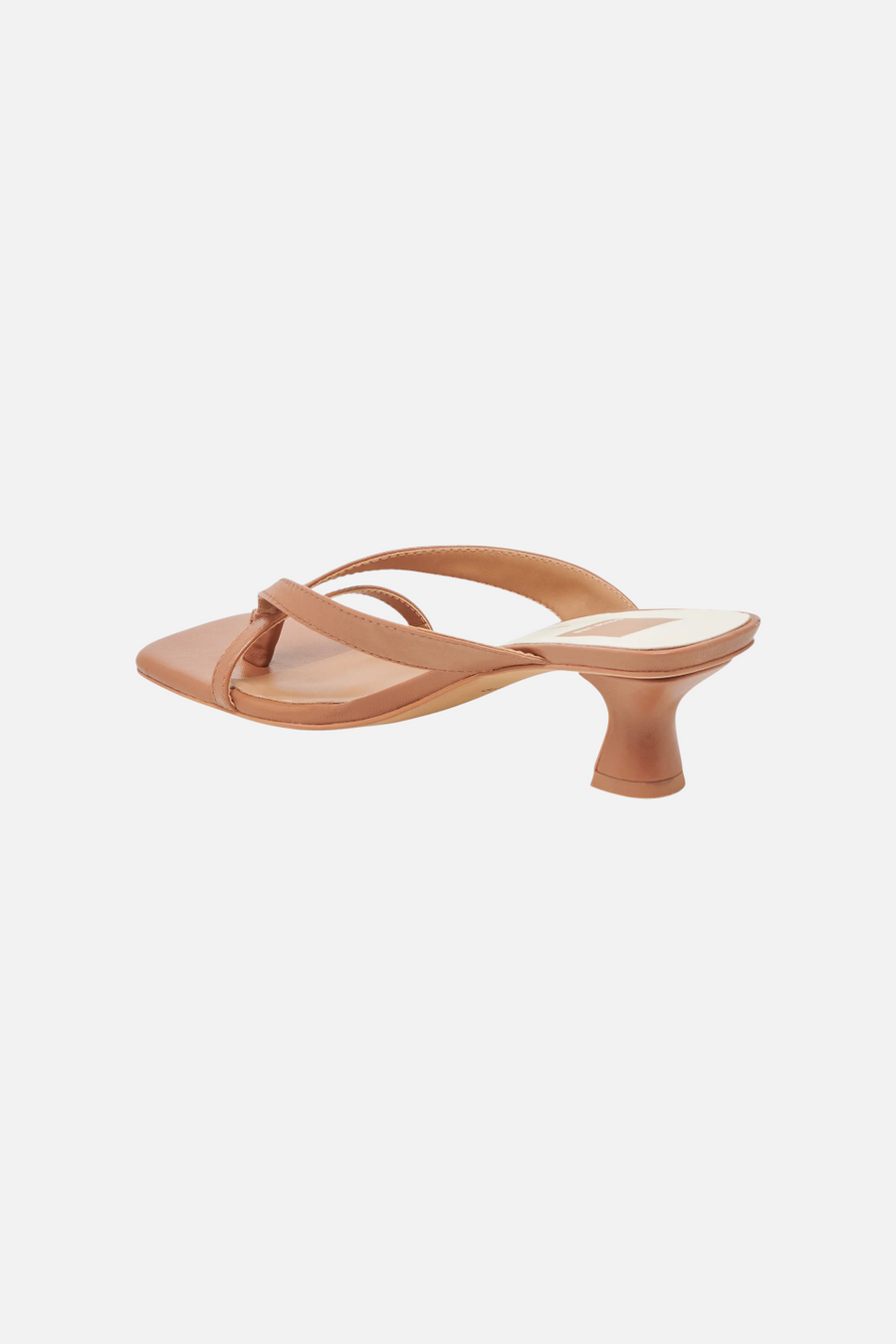 Dolce Vita Brevel Wide Heels in Saddle Leather – flat lay