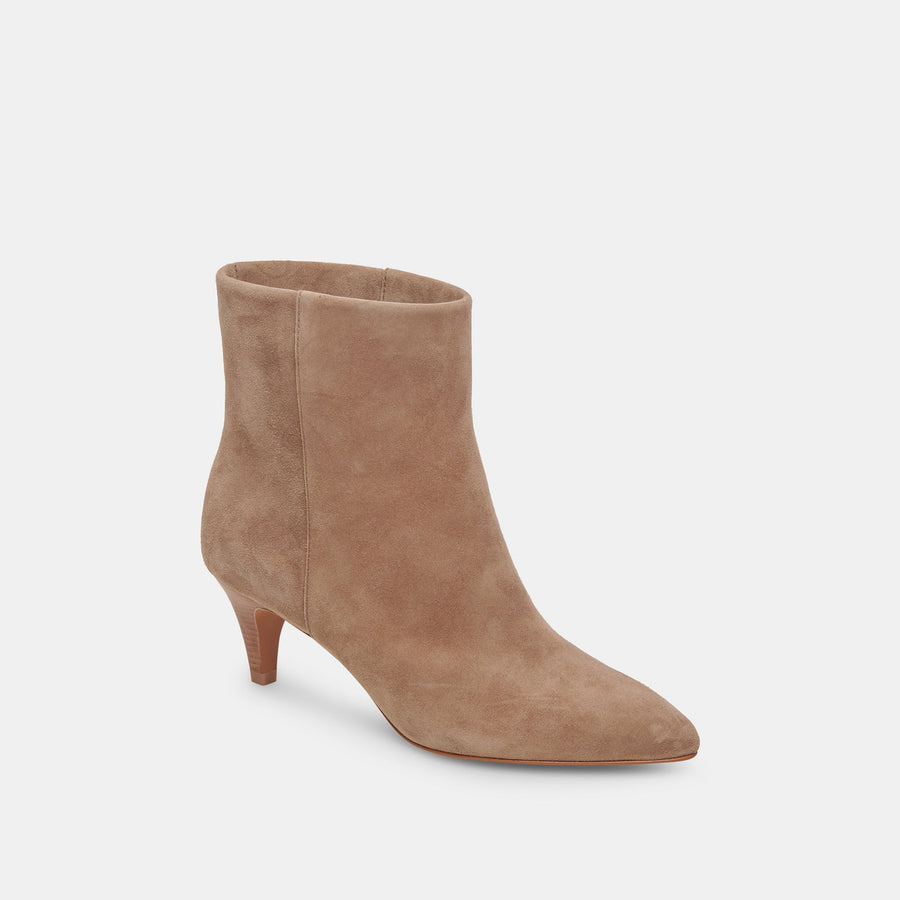 Dolce Vita Dee Booties in Truffle Suede