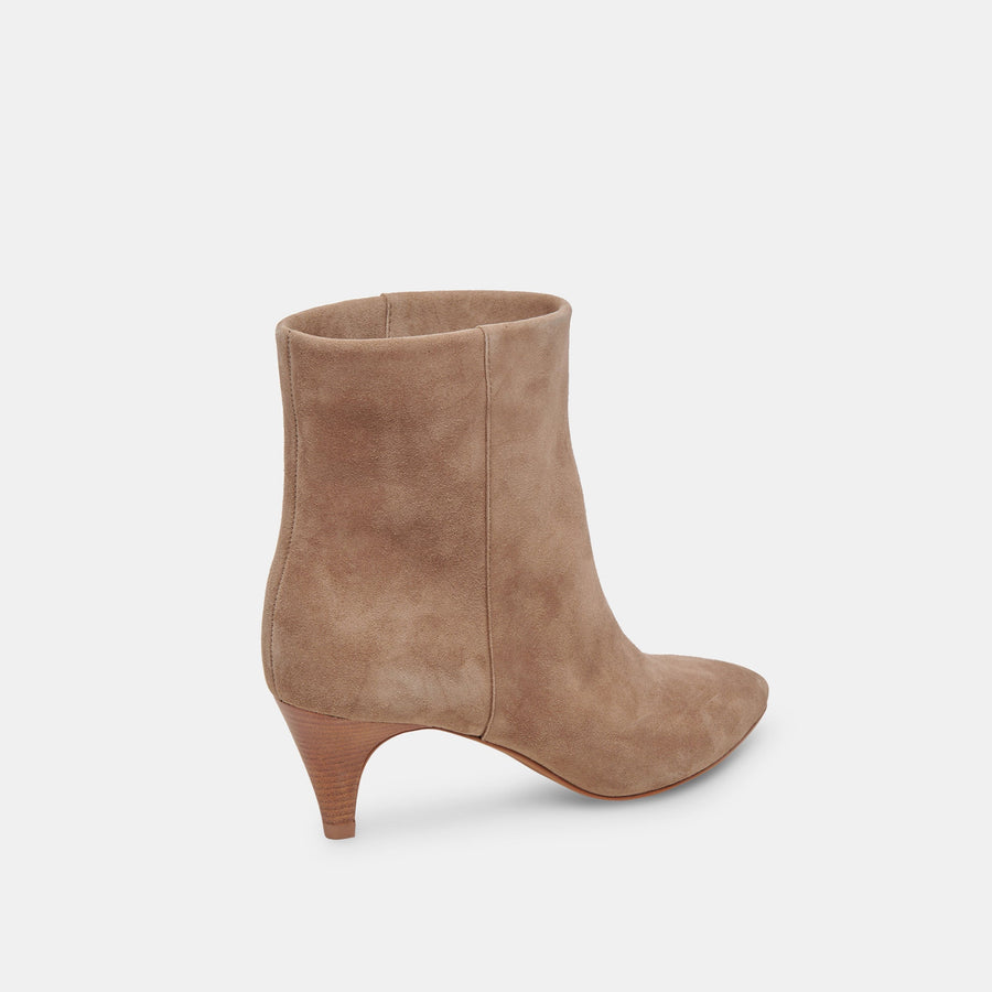 Dolce Vita Dee Booties in Truffle Suede