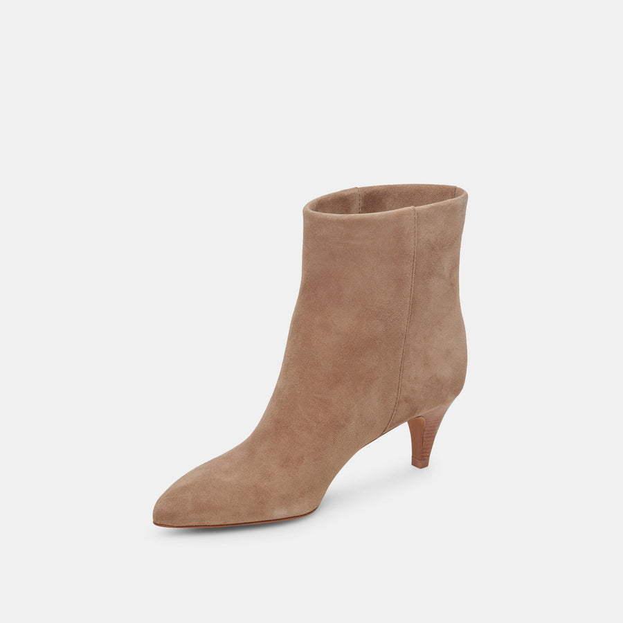 Dolce Vita Dee Booties in Truffle Suede