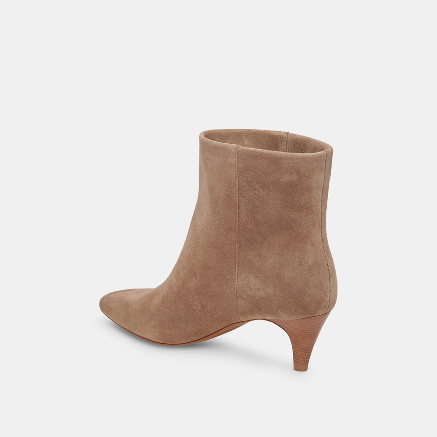Dolce Vita Dee Booties in Truffle Suede