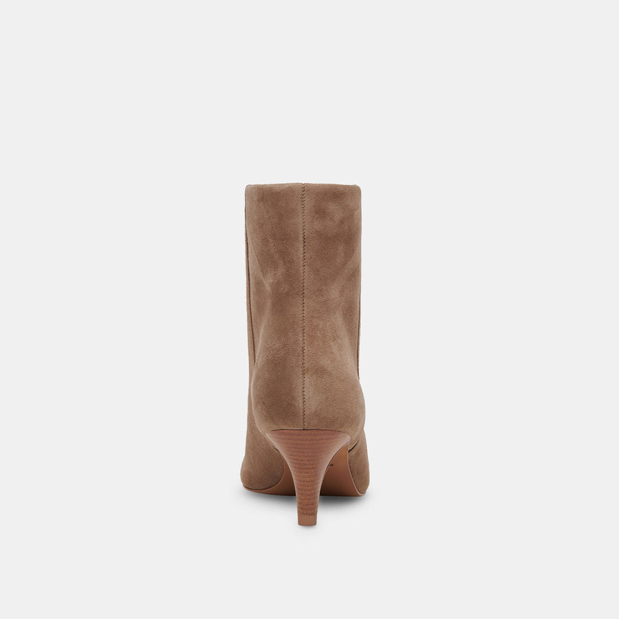 Dolce Vita Dee Booties in Truffle Suede