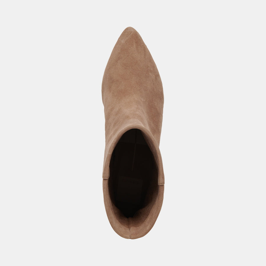 Dolce Vita Dee Booties in Truffle Suede