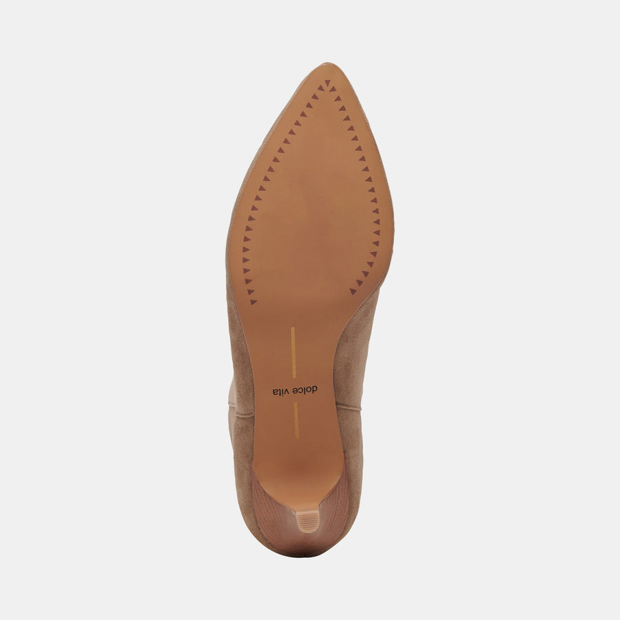 Dolce Vita Dee Booties in Truffle Suede