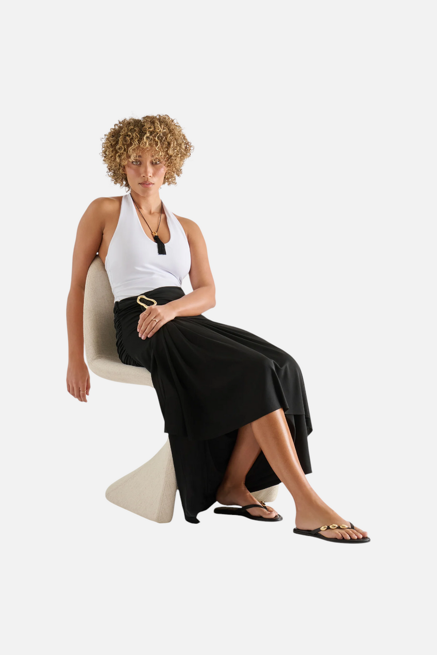 Dolce Vita Juny Sandal in Black Leather