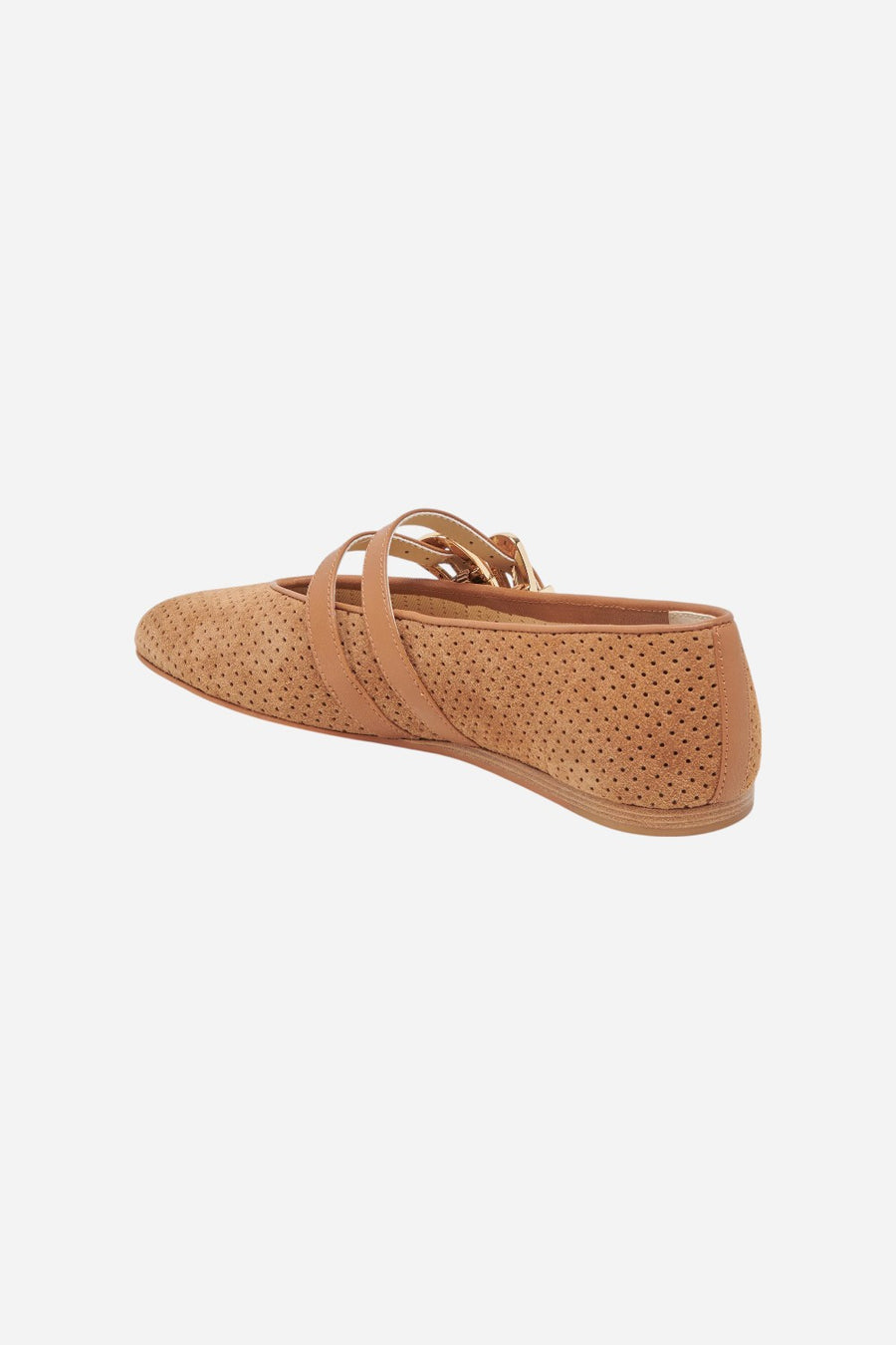 Dolce Vita Baylee Ballet Flats Pecan Perforated Suede