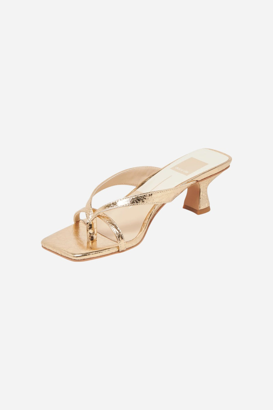 Dolce Vita Brevel Heels in Gold Distressed Leather