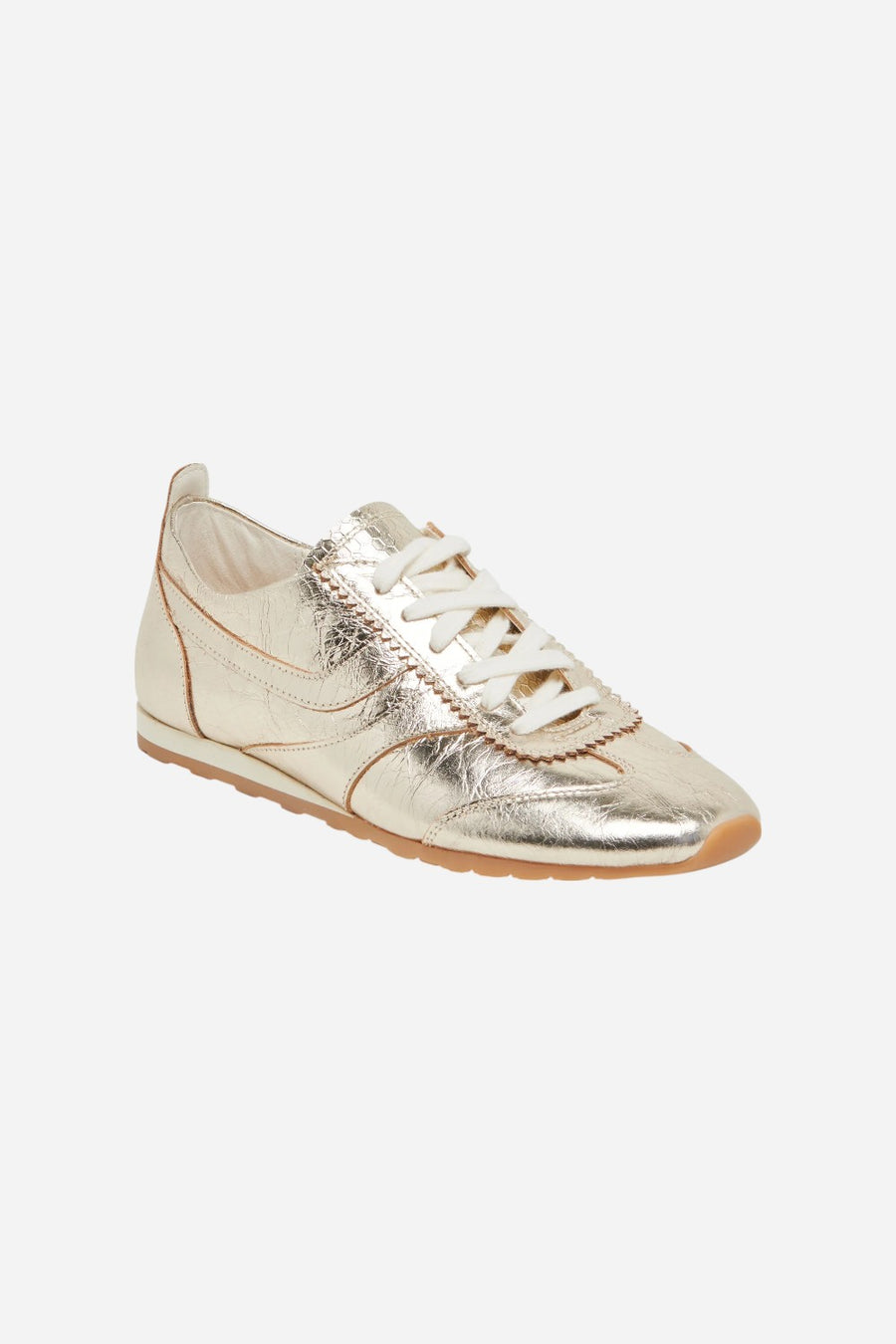 Dolce Vita Delany Sneakers in Light Gold Crinkle Patent