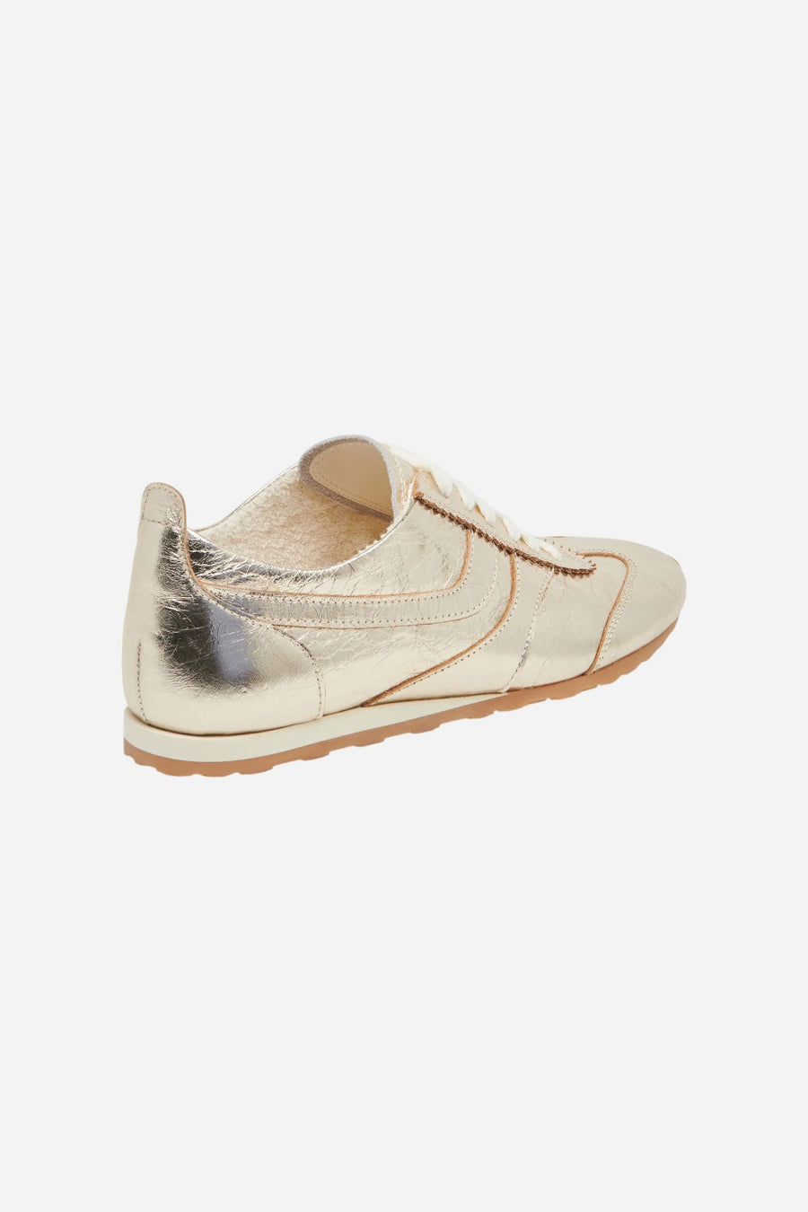 Dolce Vita Delany Sneakers in Light Gold Crinkle Patent