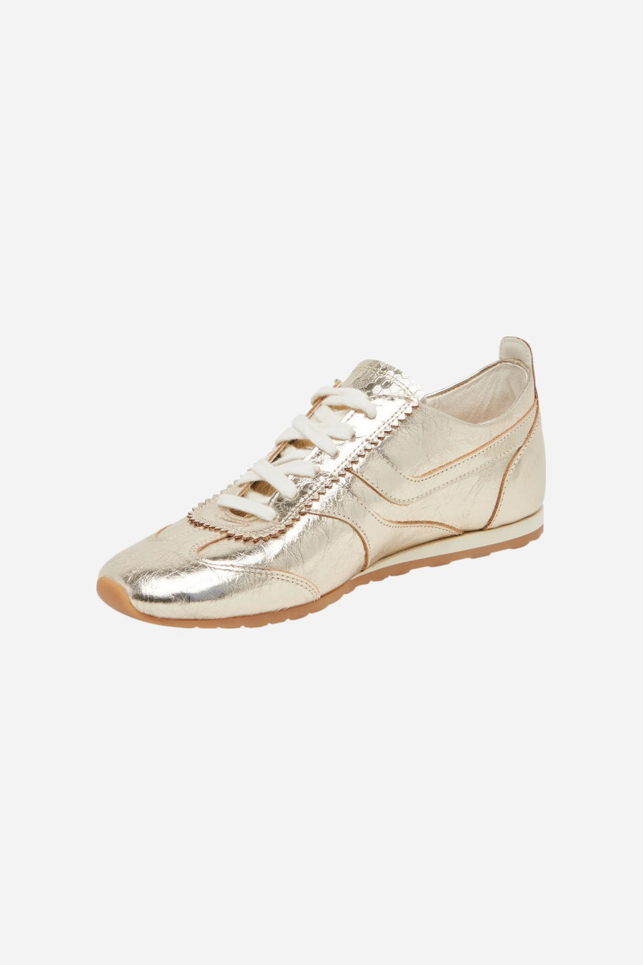 Dolce Vita Delany Sneakers in Light Gold Crinkle Patent