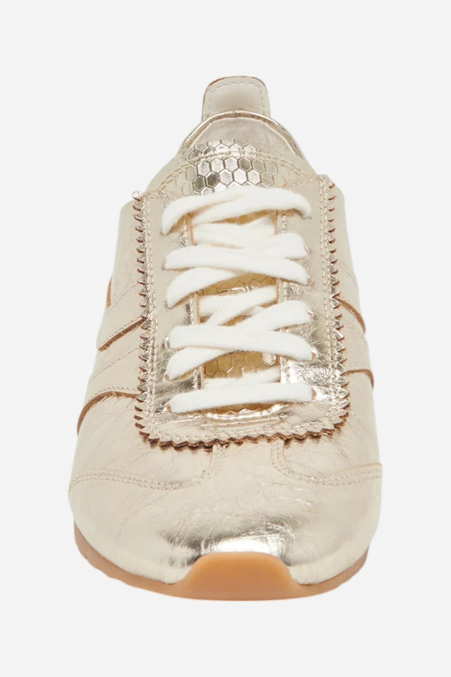 Dolce Vita Delany Sneakers in Light Gold Crinkle Patent