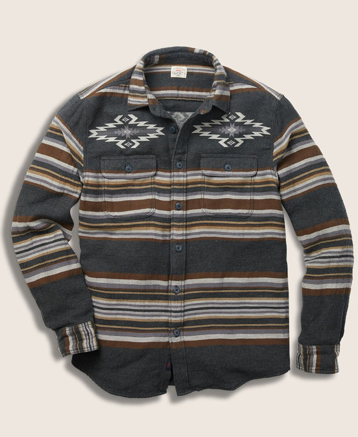 Faherty Doug Good Feather Canyon Overshirt in Desert Blackstar Serape