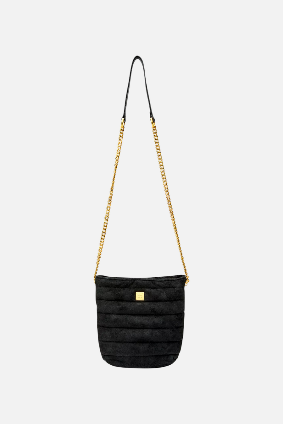 Think Royln Dream Stash Black Suede Shoulder Bag