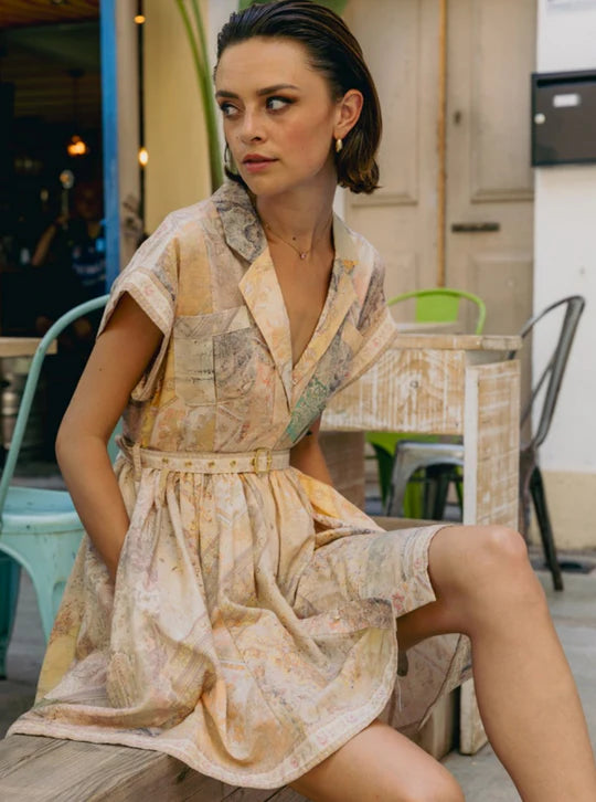 Dream Catcher Nicole Patchwork Print Dress