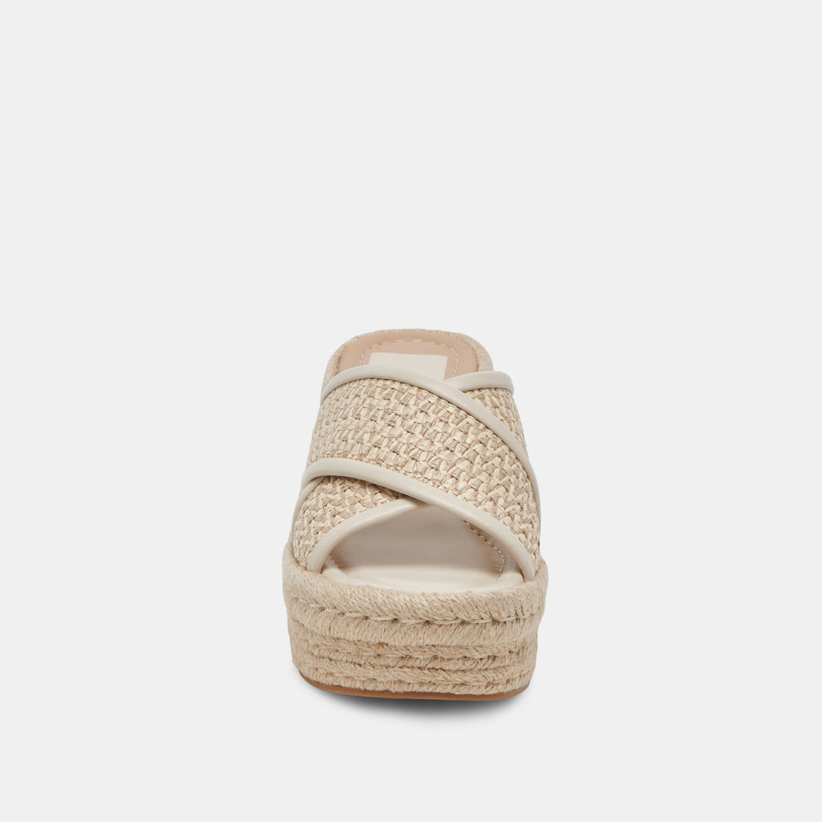 Dolce Vita Eldora Heels in Natural White Raffia