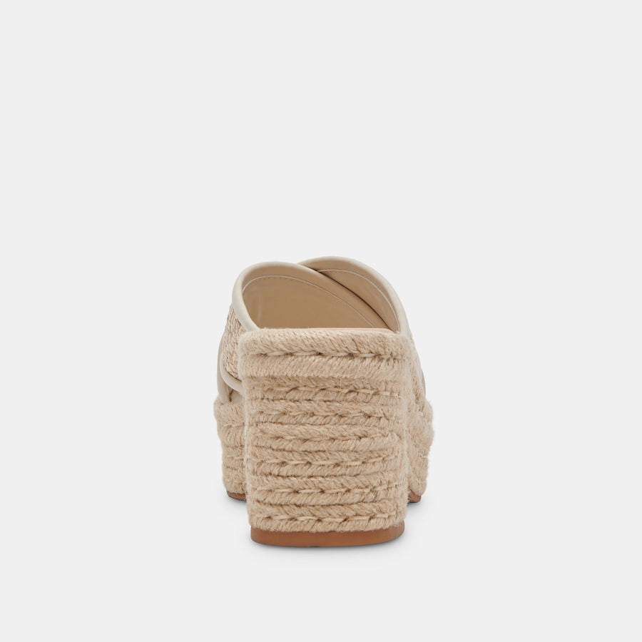 Dolce Vita Eldora Heels in Natural White Raffia