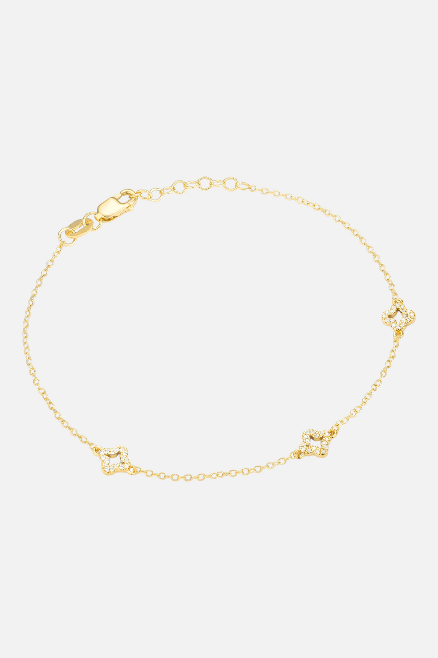Ella Stein Waterproof Diamond Station Chain Bracelet in Gold
