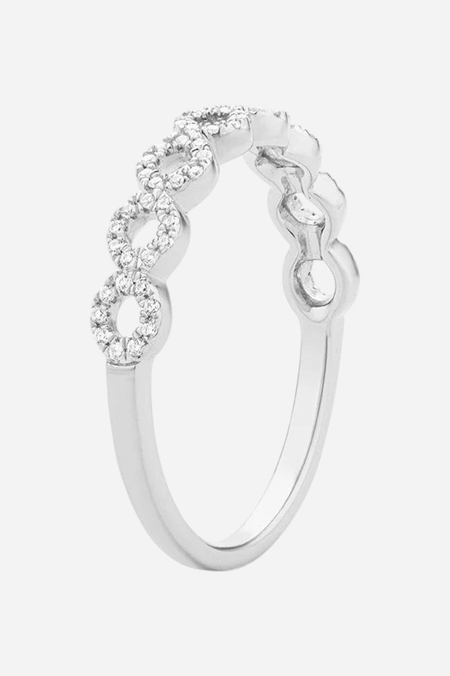 Ella Stein Connect The Circles Stackable Ring in Sterling Silver - Size 6 – side view
