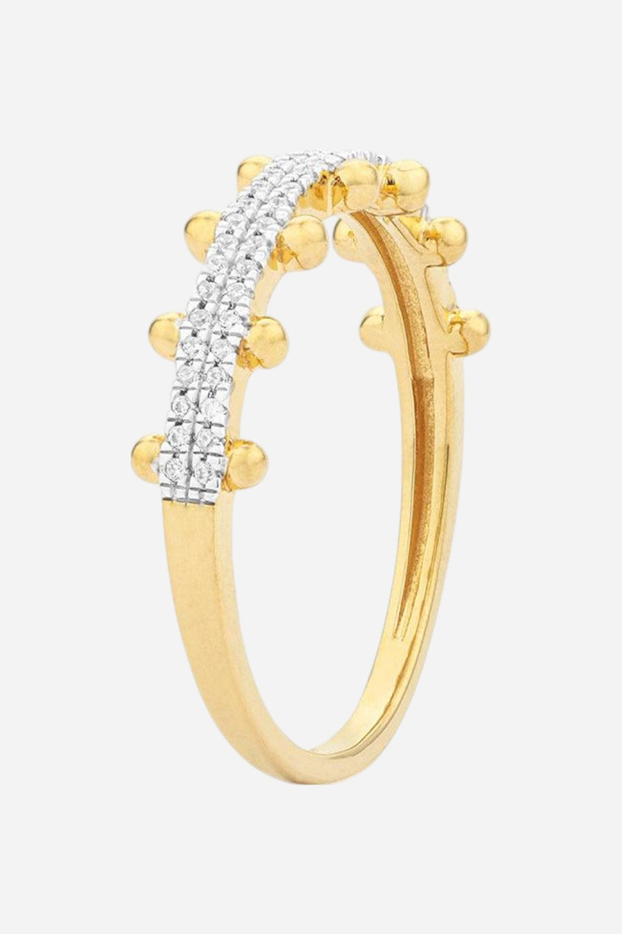 Ella Stein Down To Earth Stackable Ring in Gold - Size 7 – detail