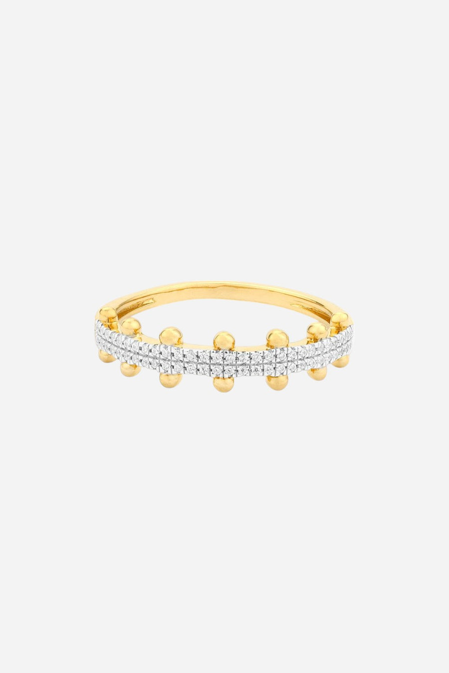 Ella Stein Down To Earth Stackable Ring in Gold - Size 7 – back view