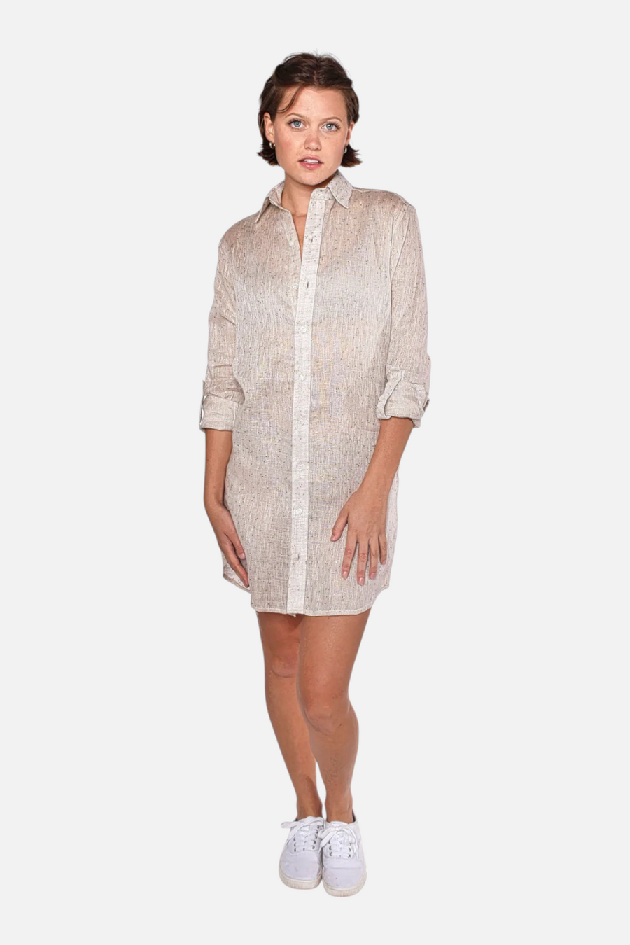Emily Phillips Gold Dot Mini Girlfriend Dress