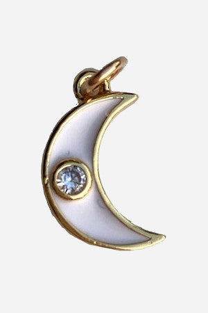 Farrah B Enamel Moon Charm