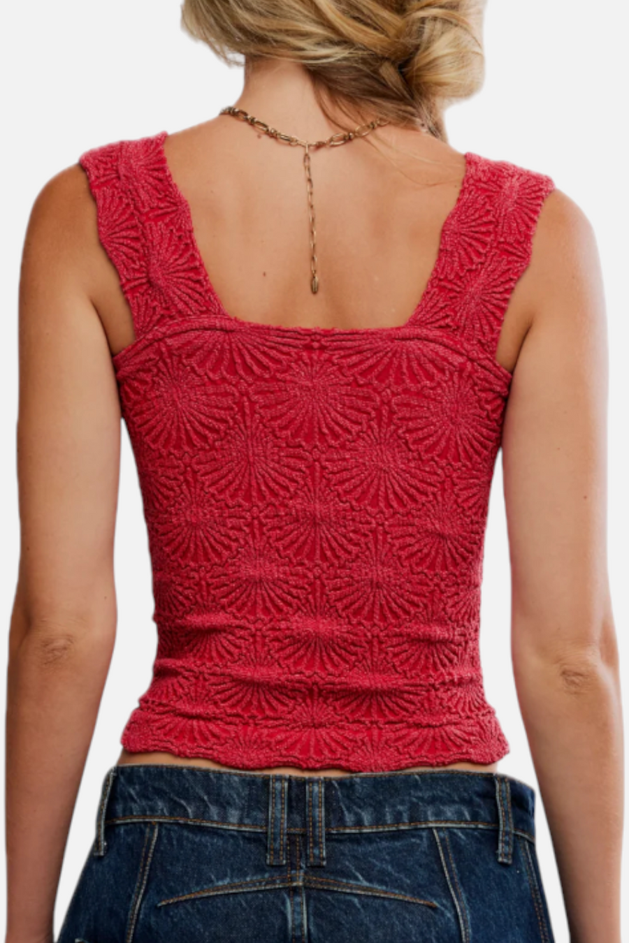 Free People Love Letter Cami in Salsa Red
